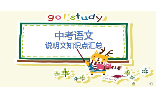 现代文阅读：说明文知识点汇总