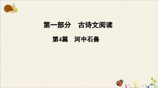 2022届河南语文中考古诗文专题复习ppt第篇《河中石兽》PPT教研课件