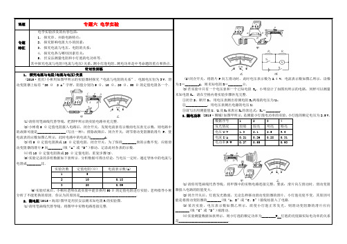 河北省邯郸市涉县索堡中学中考物理一轮复习《专题六 电学实验》(无答案)
