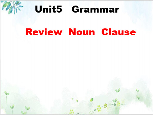 人教高中英语必修3Unit5Review  Noun  Clause PPT课堂课件(26页)