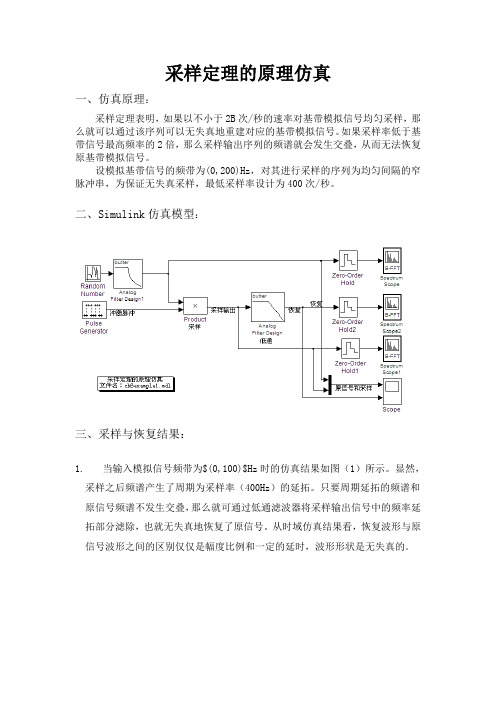 基于simulink的采样定理的原理仿真