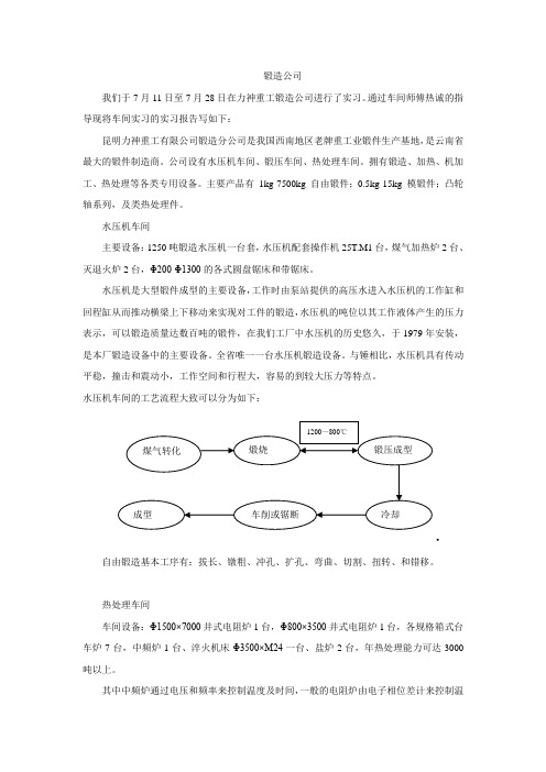 锻造实习报告
