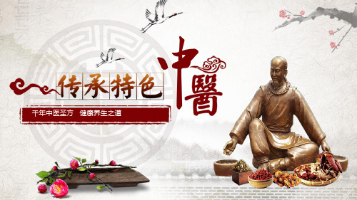 中医养生PPT模板中国风中药草药医学医疗医院医生传统文化课件ppt (39)