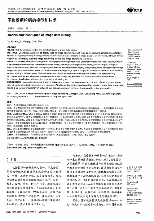 图像数据挖掘的模型和技术