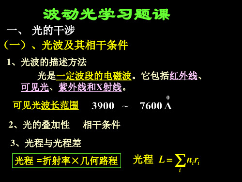 光的干涉、衍射(习题课)