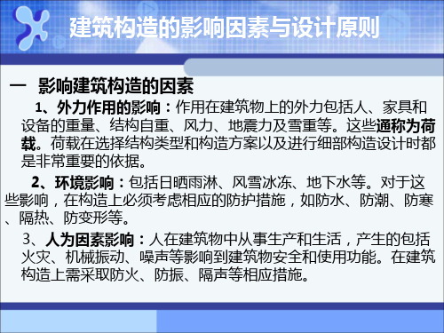 建筑构造的影响因素与设计原则