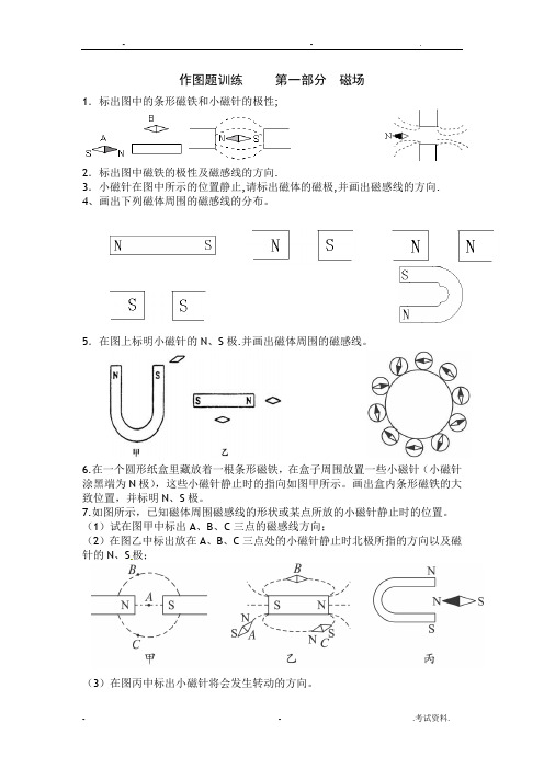 磁现象作图题训练