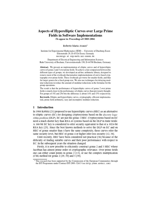 Aspects of Hyperelliptic Curves over Large Prime Fields in Software Implementations