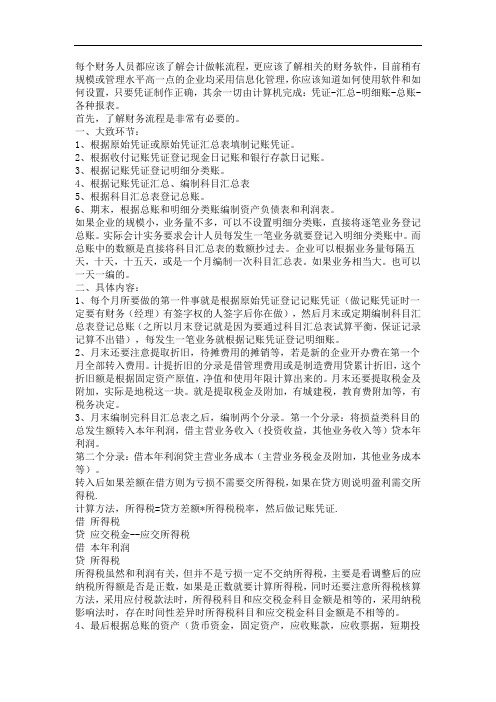 企业会计做账流程