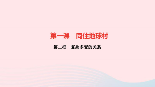 人教版道德与法治九年级下册1.ppt复杂多变的关系作业ppt课件