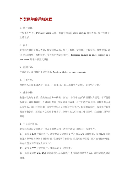 外贸跟单的详细流程