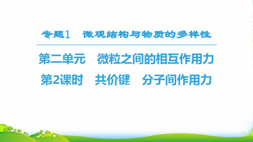化学苏教版必修2同步课件：专题1 第2单元 第2课时 共价键 分子间作用力