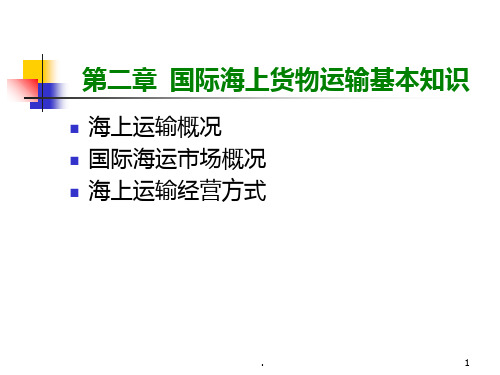 第二章-国际货物运输概论PPT课件