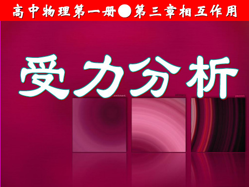 人教高中物理必修一第三章相互作用经典受力分析专题4(人教版)