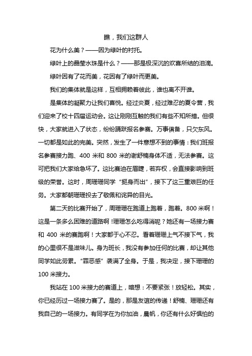 瞧,我们这群人!作文