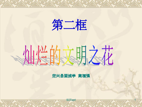 灿烂的文明之花高福强