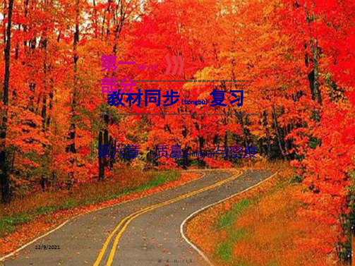 中考物理一轮新优化 第六章 质量与密课件