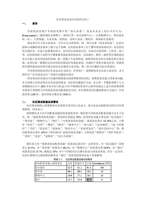 社区商业配套应该如何定位@社区、商业、配套