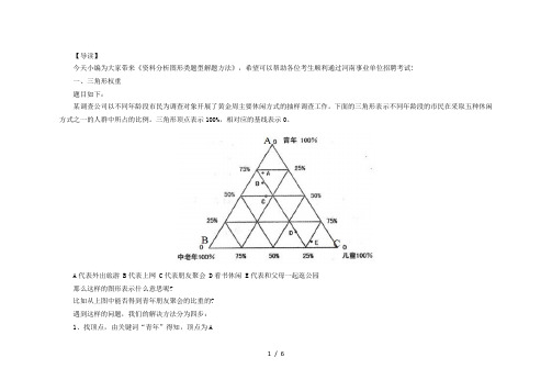 事业编行测答题技巧：资料分析图形类题型解题方法
