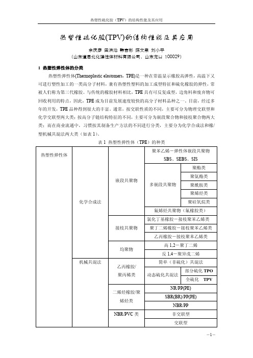 TPV的性能及应用