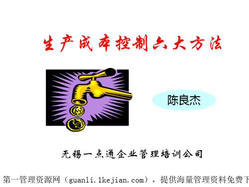 生产成本控制六大方法(PPT73张)