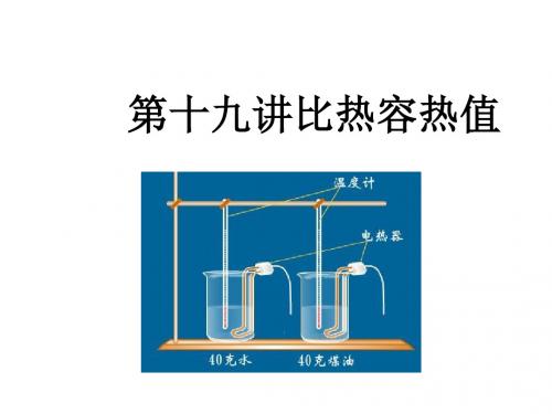 中考物理版19第十九讲比热容热值