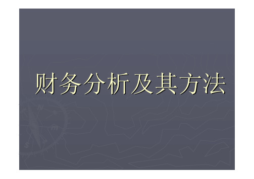 (国鸣投资孙培源投资篇)财务分析及其方法