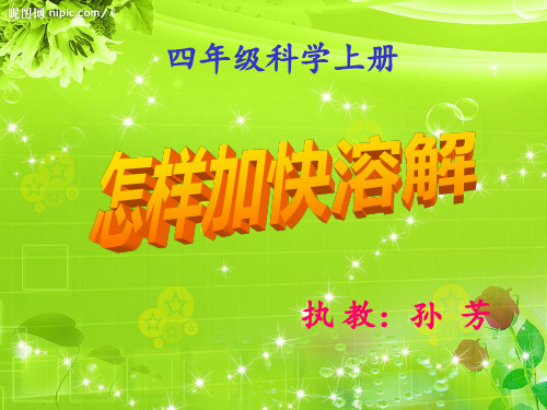 怎样加快溶解PPT课件
