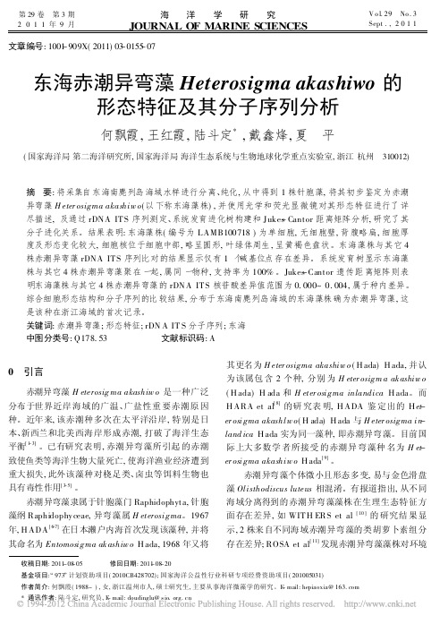 东海赤潮异弯藻Heterosigmaakashiwo的形态特征及其分子序列分析