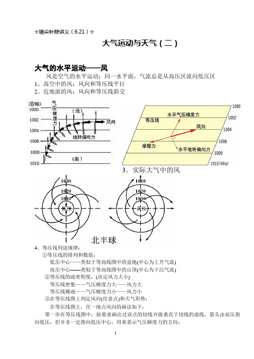 大气运动与天气(二)
