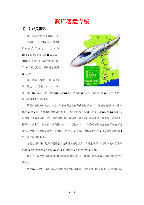 2010年高三地理高考热点：武广客运专线知识点分析人教版