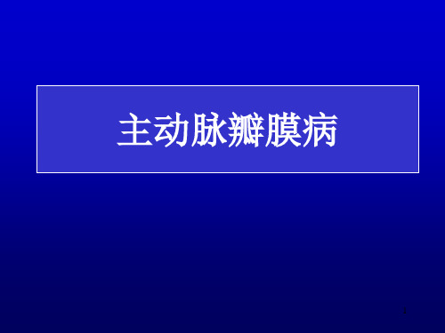 主动脉瓣膜病PPT课件