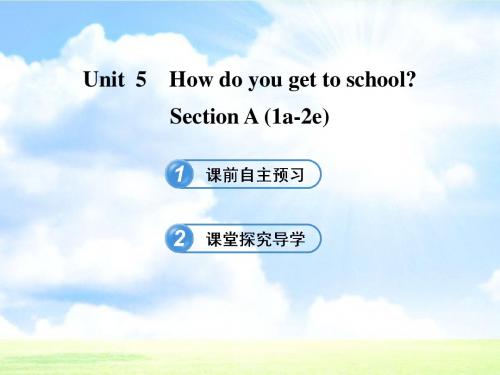 六年级英语下册 Unit 5 How do you get to school Section A(1a-2e)课件