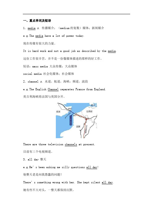 英语北师大版九年级教案Unit 3 The Media(DOC)
