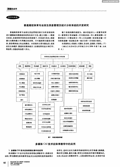 多媒体CAI技术在体育教学中的应用