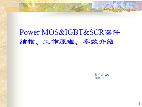 PowerMOS&IGBT&SCR器件结构、原理、参数介绍
