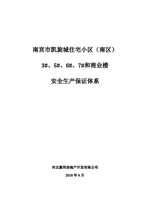 建设单位安全生产保证体系