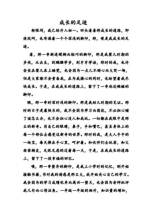成长的足迹