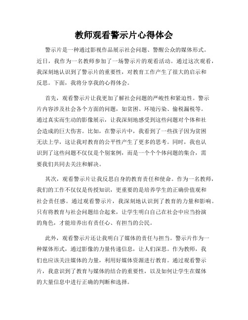 教师观看警示片心得体会