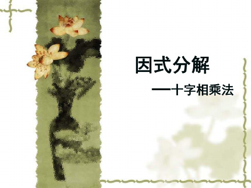 十字相乘法[上学期]--华师大版-