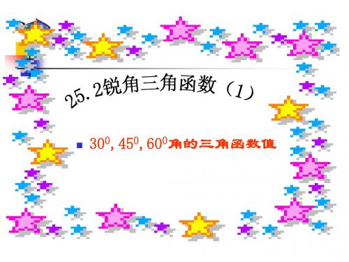 25.2(1)求锐角的三角比的值