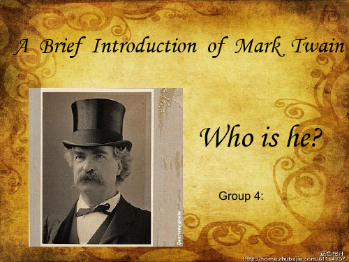 A brief introduction of Mark Twain解析