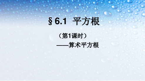 人教版七年级数学下册6.1平方根第一课时ppt精品课件