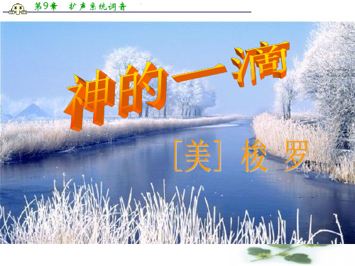 苏教高中语文必修一课件：第四专题 《神的一滴》 (共32张PPT)