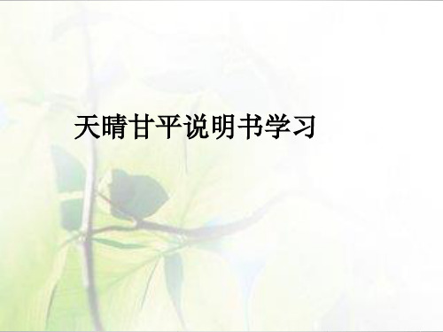 甘平说明书