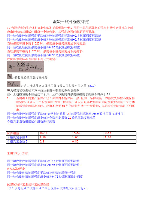 试块评定