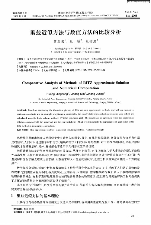 里兹近似方法与数值方法的比较分析