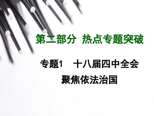 2015中考政治热点专题1 十八届四中全会聚焦依法治国