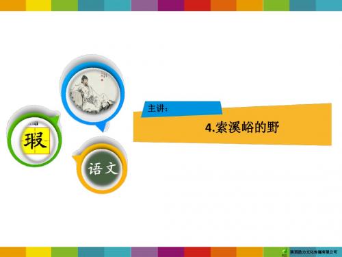 索溪峪的“野”(精品课件)