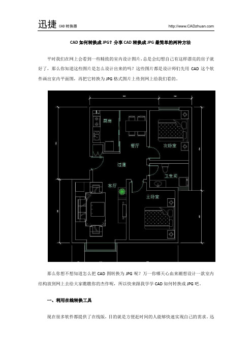 CAD如何转换成JPG？分享CAD转换成JPG最简单的两种方法